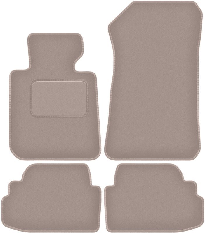Beige Velours-Fußmatten für: BMW 1 E82 Coupé (2007-2013)