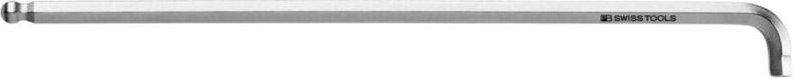 Pb Swiss Tools - 6-kant-Winkelschraubendreher 90° - 100° lang, mit Kugelkopf und kurzem Schenkel verchromt, Sechskant: 5...