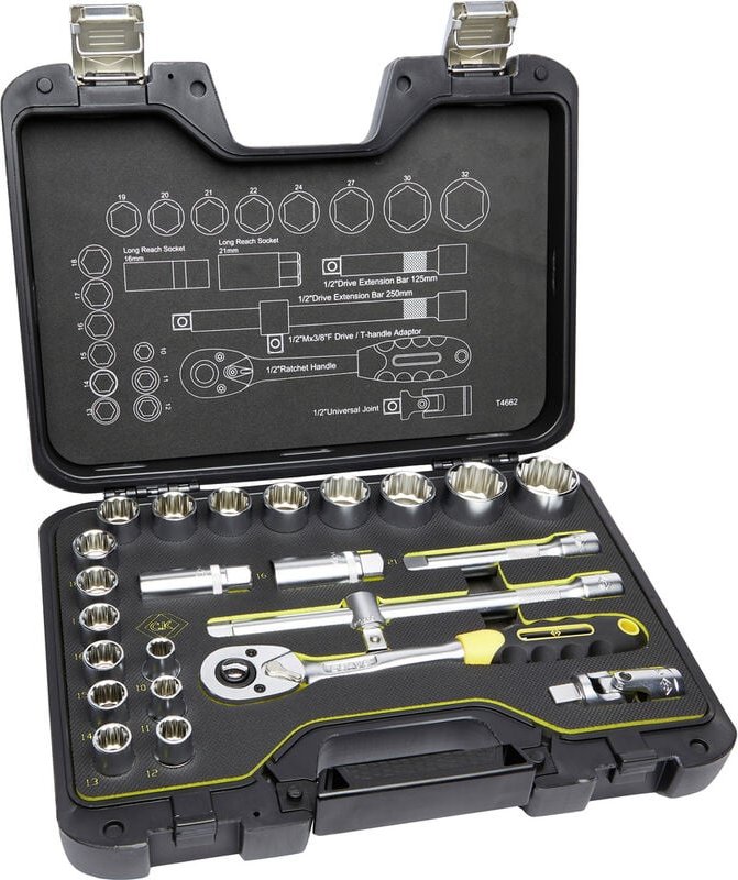 C.k T4662 Steckschlüsselsatz metrisch 1/2' 24teilig T4662