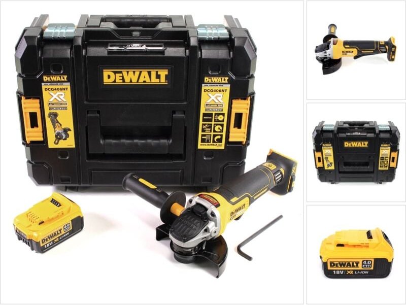 Dcg 406 nt Akku Winkelschleifer 18V 125mm Brushless + 1x Akku 4,0Ah + tstak - ohne Ladegerät - Dewalt