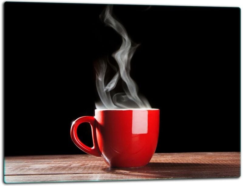 Glasschild Schneidebrett 52x40 Kaffee