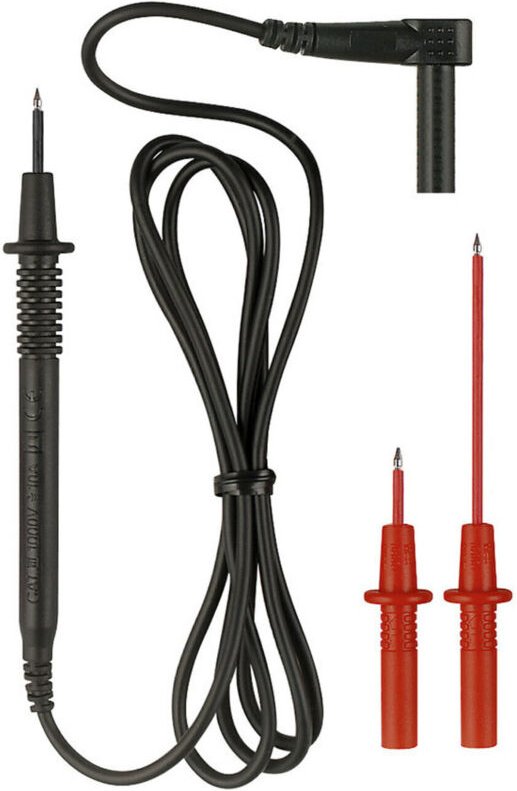 Benning - 044119 Sicherheits-Messleitungs-Set Lamellenstecker 4 mm Prüfspitze 1.00 m Schwarz 1 St.
