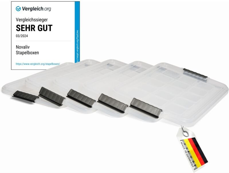 Novaliv - 5x Frischhaltedosen Deckel