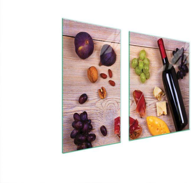 GLAS-SCHUTZPLATTE FÜR HERD 90x52 LEBENSMITTEL