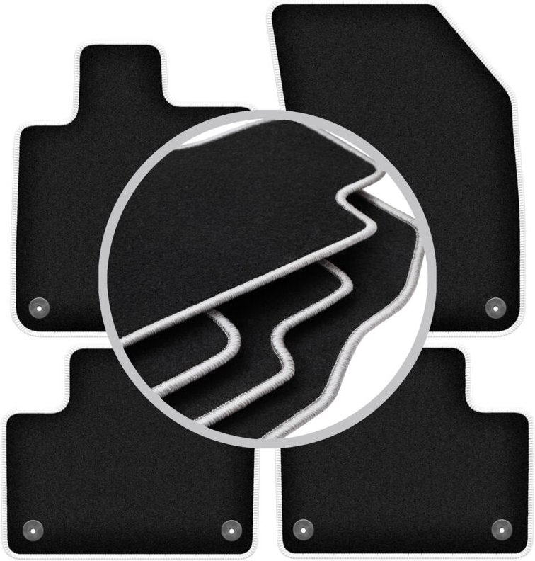 CARLUX-SILVER Autofußmatten für: Volvo V60 II Kombi (2018-)