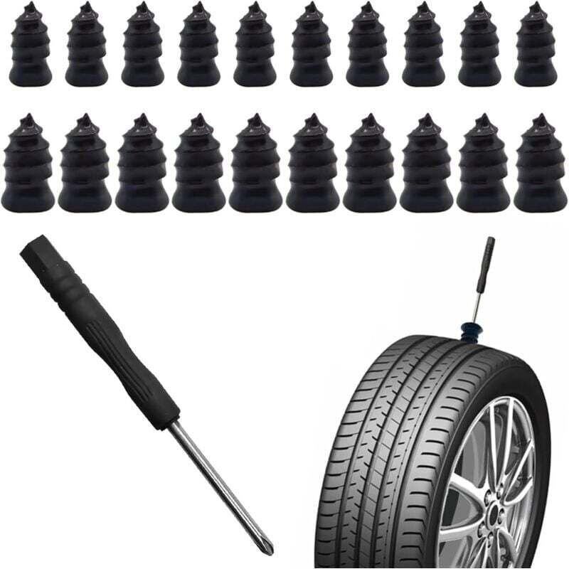 Thumbnail - Ulisem 21-teiliges Reparaturset für schlauchlose Reifen, Autoreifenreparatur mit Pilz mit Schraubendreher, Auto-Pannensc...