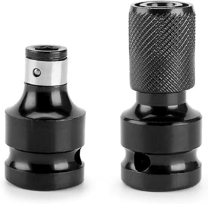 2er-Pack Schlagschrauber-Bit-Adapter – 1/2 auf 1/4 Zoll Steckschlüssel-Konverter – Präzisionszubehör für Ratschen, Schra...