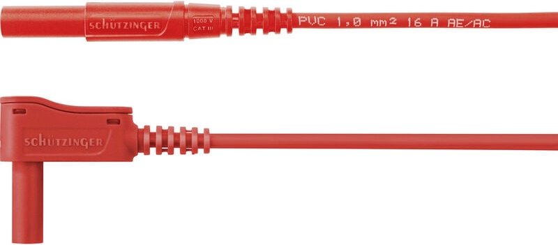 Schützinger - mswfk A341 / 1 / 100 / rt Messleitung Stecker 4 mm Stecker 4 mm Rot 1 St.
