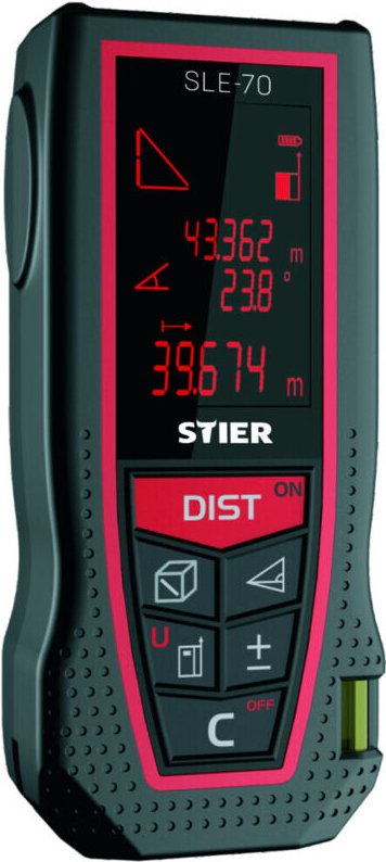 Laser Entfernungsmesser SLE-70 70m, Lasermessgerät, Entfernungsmessgerät Laser, Entfernungsmesser, Laser Wasserwaage - S...