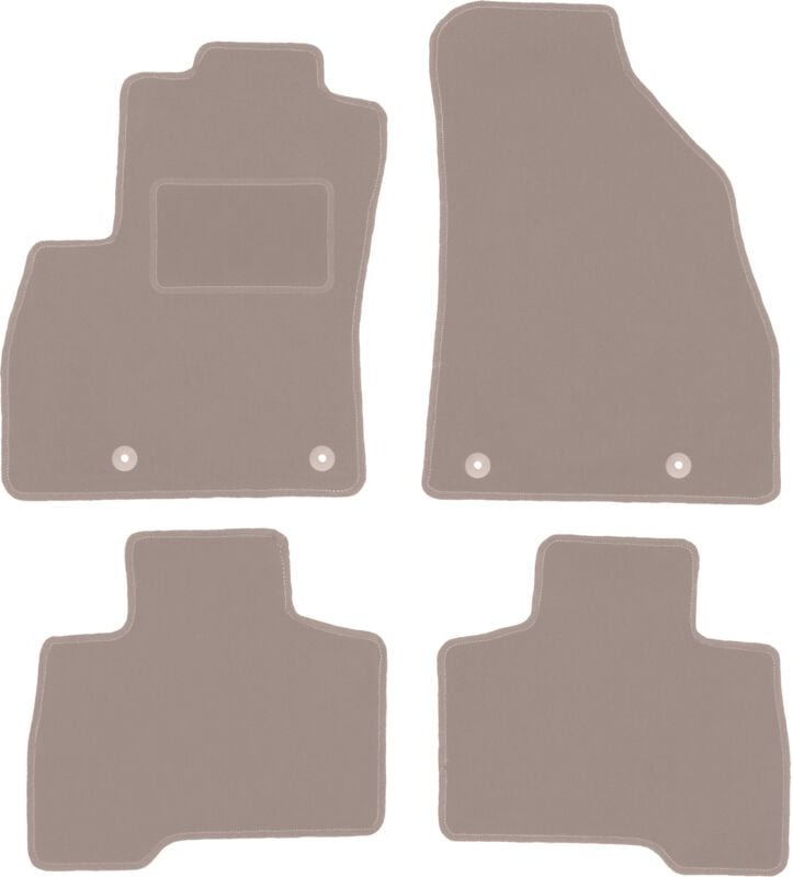 Beige Veloursmatten für: Citroen Nemo Kombivan (2007-2017)