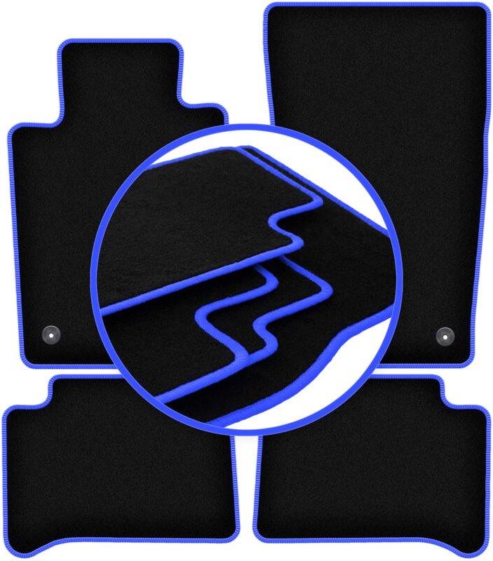 CARLUX-BLUE Autofußmatten für: Mercedes E W211 Limousine, Kombi (2002-2009)