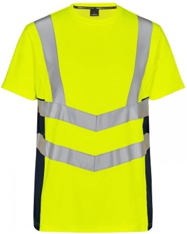 ENGEL Warnschutz Safety T-Shirt 9544-182-38165 Gr. M gelb/blue ink