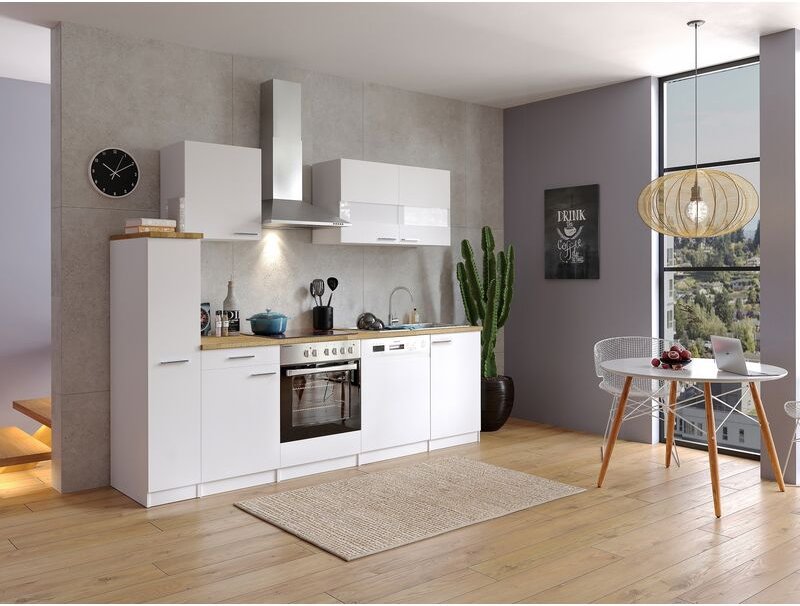 Thumbnail - Küche Küchenzeile Küchenblock Einbauküche Weiß Malia 250 cm Respekta