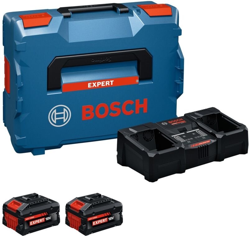 Bosch Professional Bosch Batterie/Ladegerät Set 2x EXBA18V-80 + EXAL18V2-320, L-BOXX