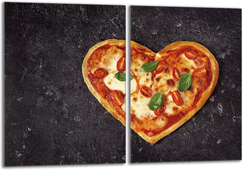 Glasschutzplatte für den Herd 2x40x52 Herz