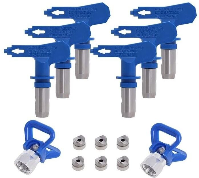 Aiperq - Umkehrbare Airless-Sprühdüse, 2X Düsensitzschutz, Airless-Düsenzubehör für Hochdruck-Farbspritzpistole (Typ 211...