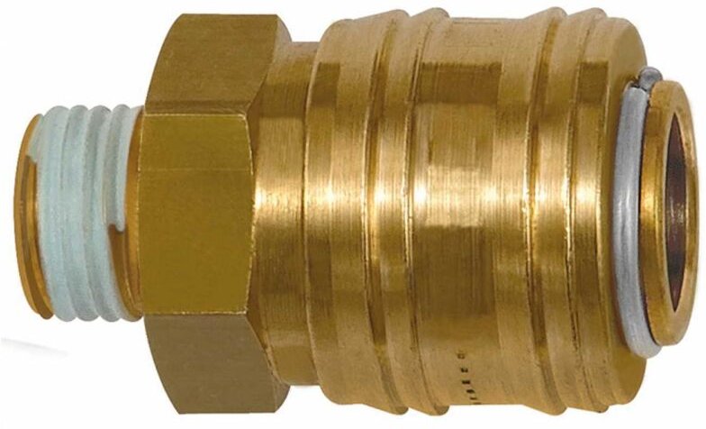 Schnellverschlusskupplung nw 7,2, ms blank, g 3/8 ag, beschichtet - Riegler