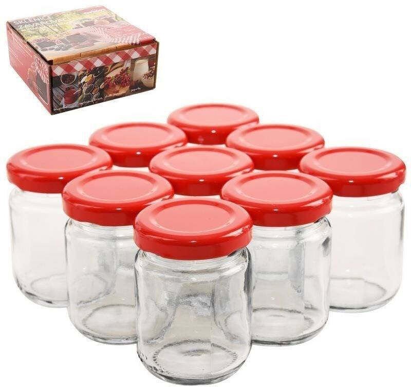 9 glass jars 60 ml jam purees dried fruit herbs