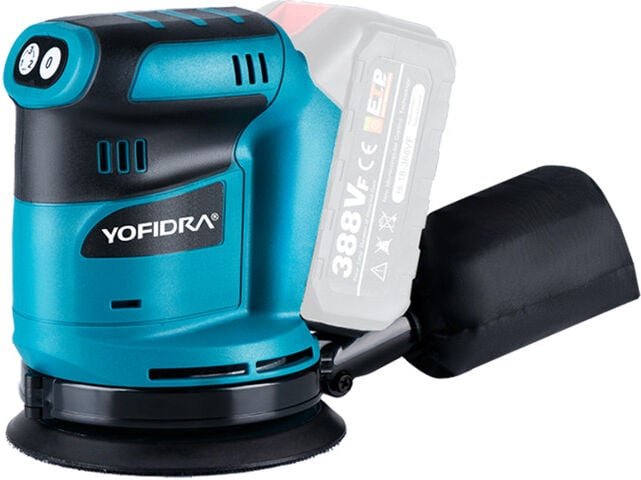 125 mm Exzenterschleifer 12000RPM 3-Gang-Einstellung für Makita 18V Akku - Ohne Akku und Ladegerät