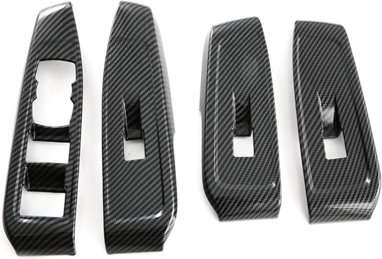 Tlily - 1Set abs rhd Fenster Glas Lift Trim Schalter Taste Panel Rahmen Innen Dekorative für Ford Ranger Everest 2023