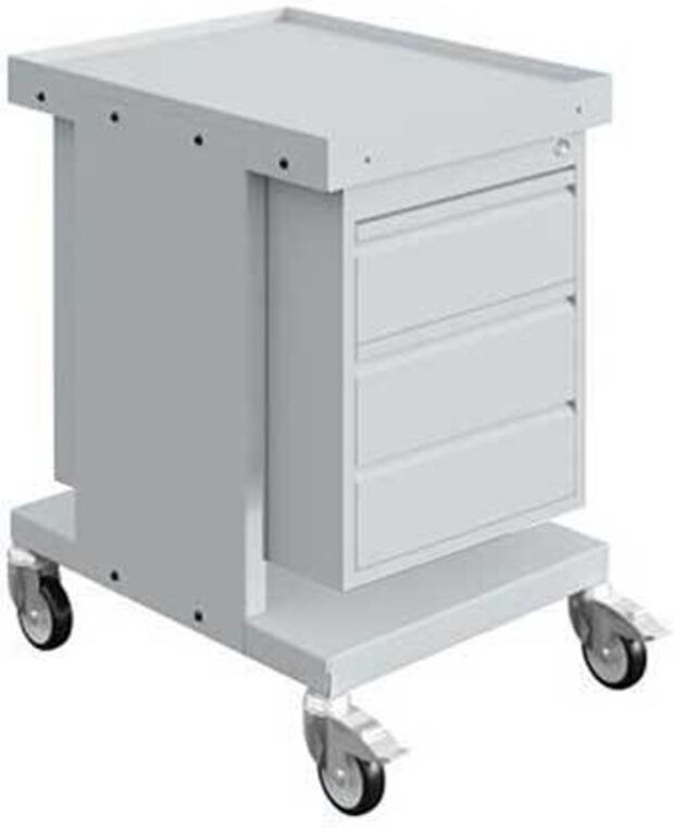 Werkstattwagen hellgrau - 3 Schubladen - Tragkraft 150 kg - W020070024-GC