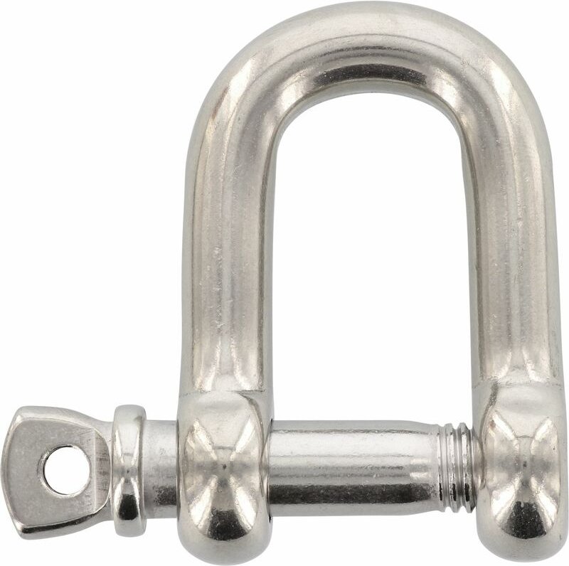 Neutrale Produktlinie - Schäkel (Normschäkel) Verbinder gerade kurz mit Schraubbolzen ø 10mm Lichte=16mm