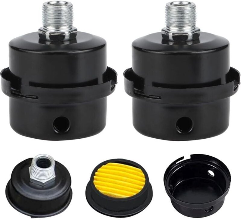 Stück Kompressor-Schalldämpferfilter, 3/8 Zoll 16 mm Luftfilter für Kompressor, für Luftkompressor-Ersatzteile Kompresso...