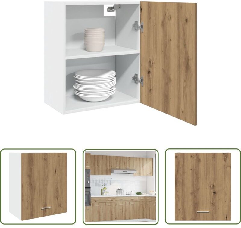 The Living Store - vidaXL Hängeschrank Artisan-Eiche 50x31x60 cm Holzwerkstoff