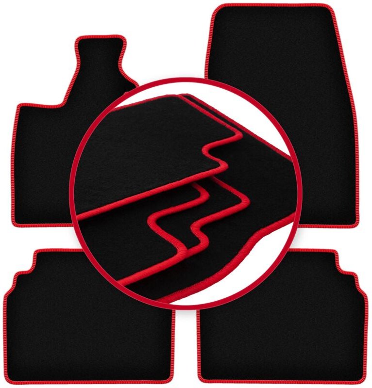 CARLUX-RED Auto-Fußmatten für: BMW I3 L01 Fließheck (2013-)