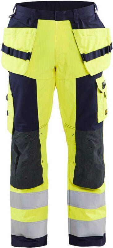 Multinorm-Arbeitshose Artisan 1579 - Neon Gelb / Marine M - FR(42) - SE(C48) - Kurz