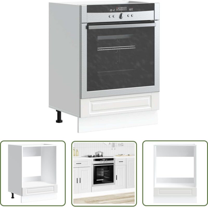 The Living Store - vidaXL Herdumbauschrank Porto Weiß Holzwerkstoff