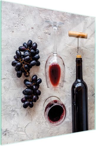 Glasschneidebrett 45x52 Wein