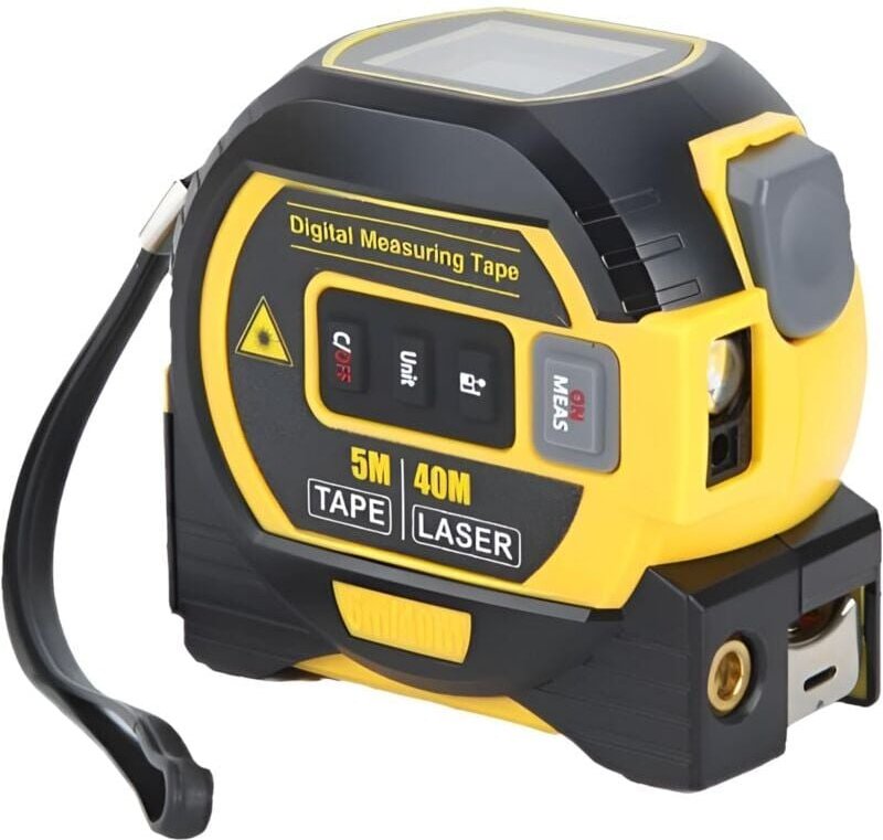 Thumbnail - 3-in-1-Digital-Laser-Entfernungsmesser mit Fadenkreuz, 39 m digitaler Laser-Entfernungsmesser, 4,8 m Bandmaß mit LCD-Hin...