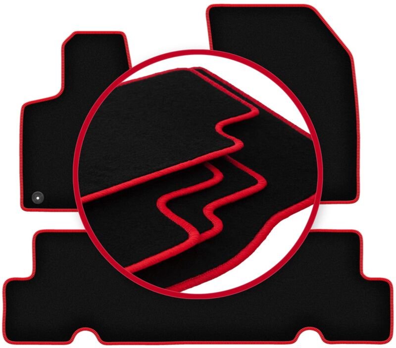 CARLUX-RED Autofußmatten für: Citroen C4 Grand Picasso II Minivan (2013-)