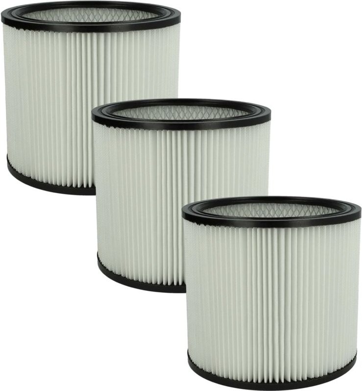 3x Faltenfilter kompatibel mit ShopVac Pump Vac 45 Staubsauger - Filter, Patronenfilter, schwarz weiß - Vhbw