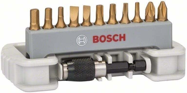 Schrauberbit-Set Max Grip 11tlg. ph, pz, t, s, hex, Schnellwechselhalter -2608522128 - Bosch