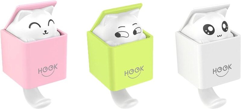 Selbstklebende Haustier-Wandhaken, kreativer Katzen-Wandhaken, süßer Cartoon-Haken, selbstklebende Aufbewahrungs-Wandhak...