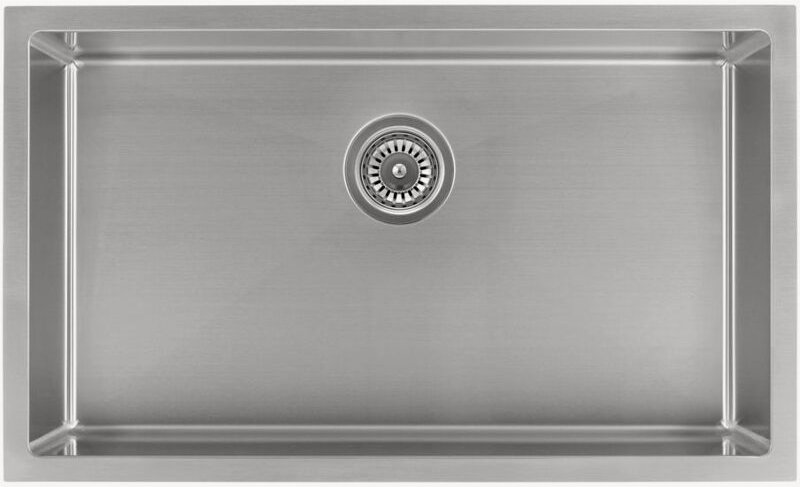 Einzelne Spüle 750 mm - Edelstahl - Hiba