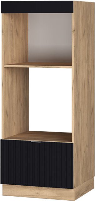 Vicco - Mikrowellenschrank Fame-Line, Schwarz gestreift, 60 cm offen