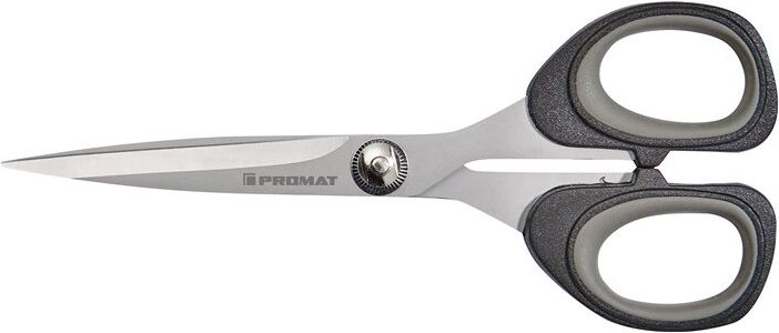 Universalschere 180 mm mit 2K-Auge titanbeschichtet schwarz/grau