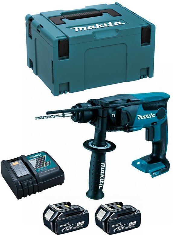 Makita - Bohrhammer DHR165RTJ (2 x 5,0 Ah + DC18RC + makpac 3)