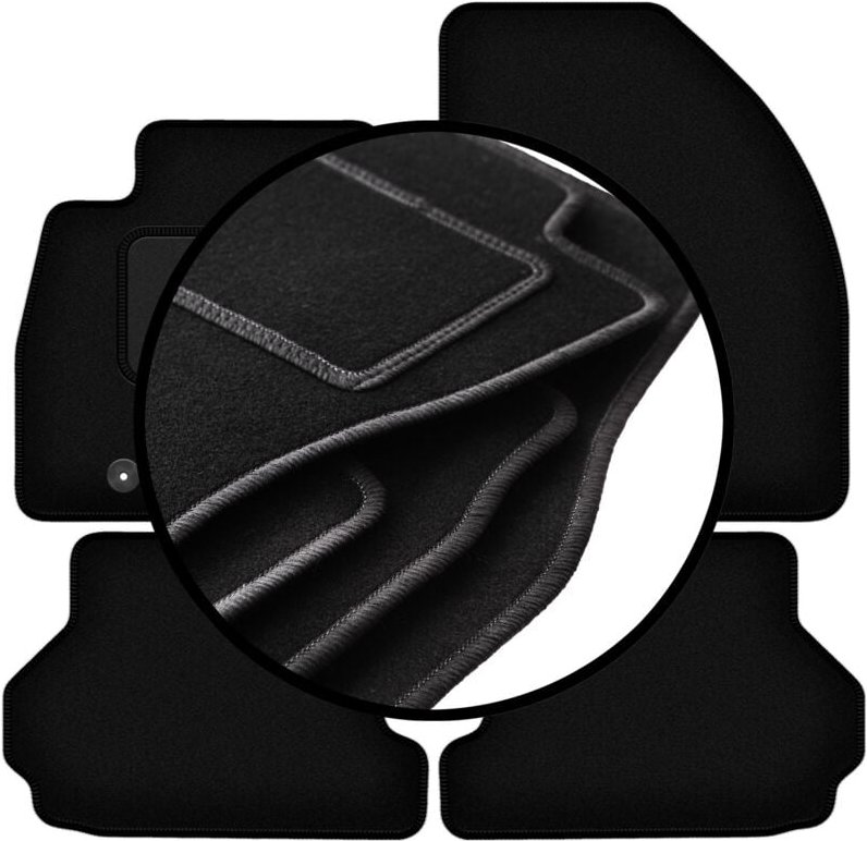 Komplettset Veloursmatten für: Ford Focus MK2 Cabrio (2006-2010)