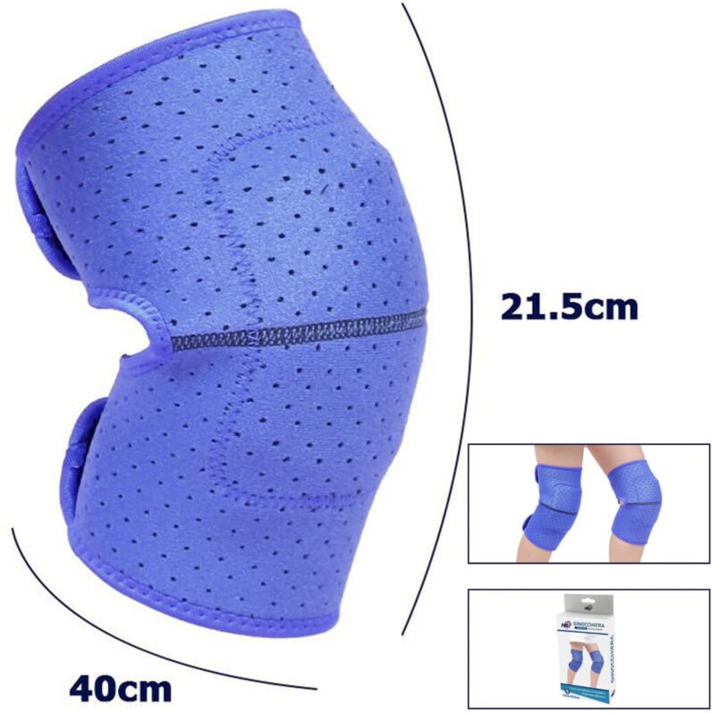 Trade Shop - paar knieschützer hypoallergen waschbar bande für kinder farbe blau m -