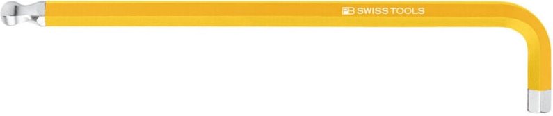 Pb Swiss Tools - Sechskant-Winkelschraubendreher, lang, pulverbeschichtet, 4 mm