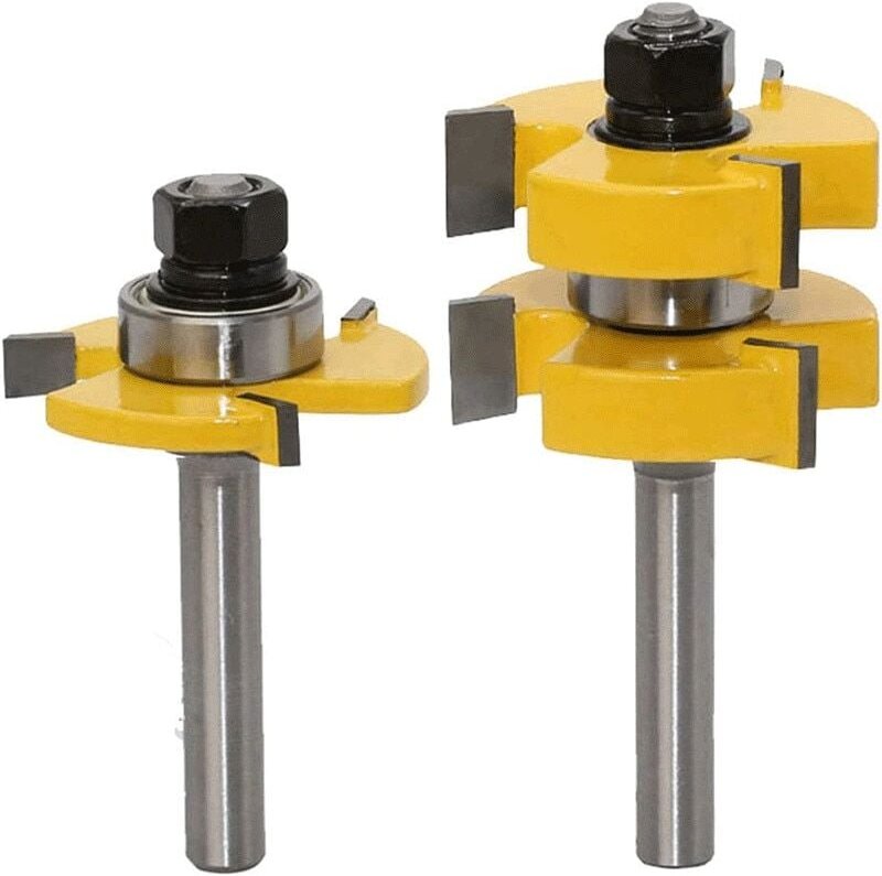 2-teiliges Messerset, Holz, 8 mm, gelb/silber