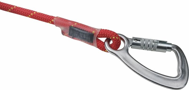 Kernmantelseil mit vernähter Schlaufe und Croc-Karabiner Länge 10 m - Teufelberger