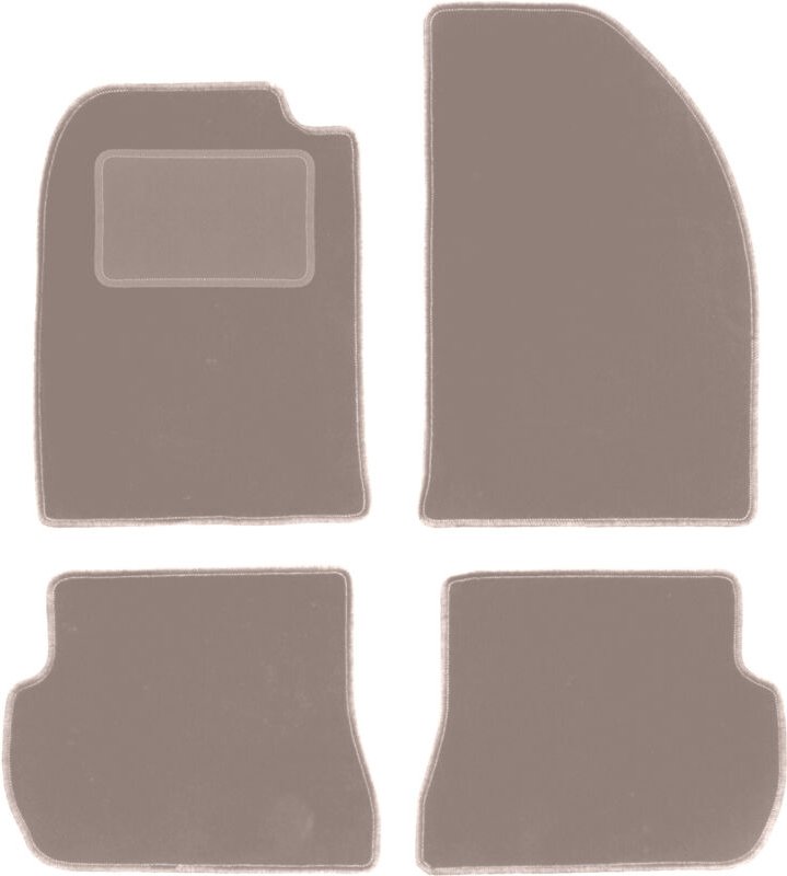 Beige Velours-Fußmatten für: Ford Fusion Fließheck (2002-2005)