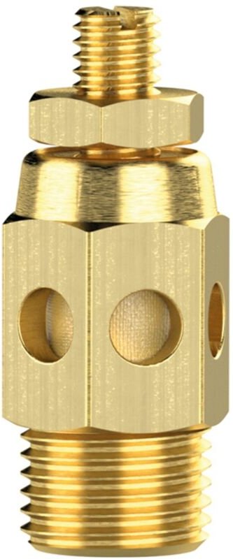 Schalldämpfer, Bronce gesintert, Messing-Gehäuse,einstellbar,G1 - Riegler