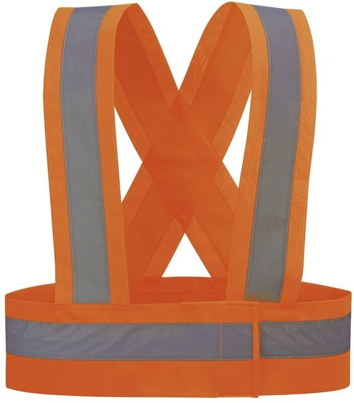 Juba - Warnschutz-Hosenträger in Fluororange hvtora Größe xl