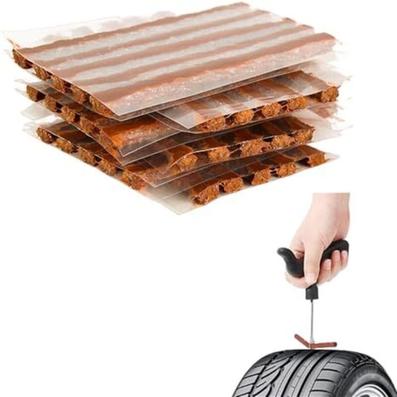 BINQILIN 20-teiliger Reifendocht, Reifenreparatur, Reifenreparaturstreifen, Reifenreparaturset für Auto, Van, Motorrad